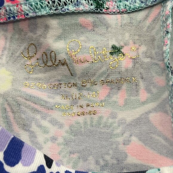 Lilly Pulitzer Girls Maia Legging The Swim Medallion Crop Size 12 - 14 - Picture 5 of 6